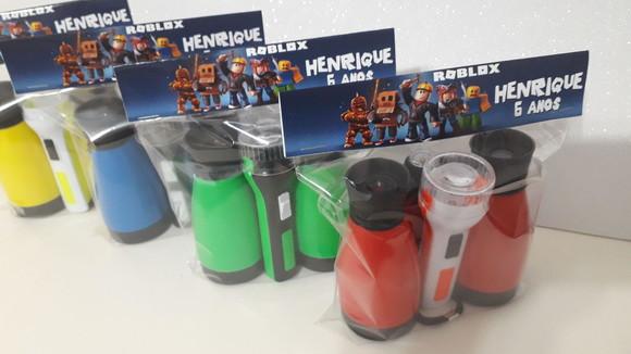 Kit Binoculo e Lanterna Personalizado Tema Roblox