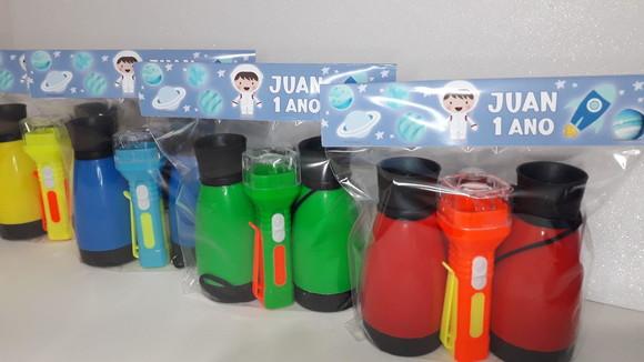 Kit Binoculo e Lanterna Tema Astronauta