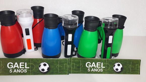 Kit Binoculo e Lanterna Tema Futebol