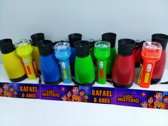 Kit Binoculo e Lanterna Tema Liga Misterio