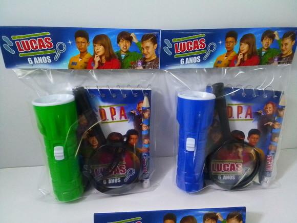 Kit Bloquinho + Mini Lápis + Lanterna + Tema Dpa