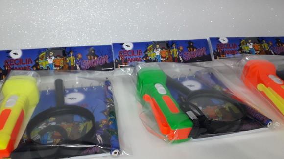 Kit Bloquinho + Mini Lápis+lanterna+lupa Scooby Doo