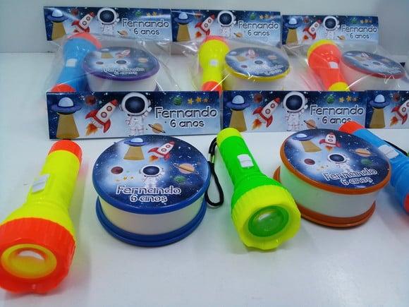 Kit Copo Retrátil + Lanterna Astronauta