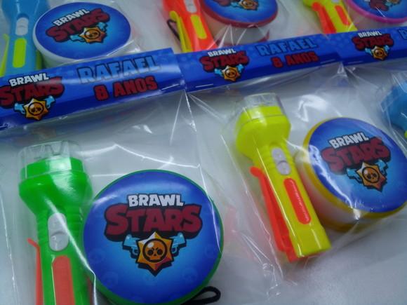 Kit Copo Retrátil + Lanterna Brawl Stars
