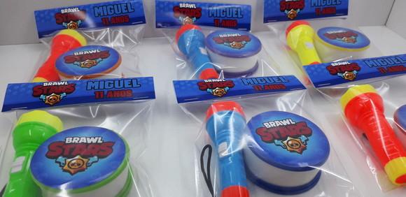 Kit Copo Retrátil + Lanterna Personalizado Brawl Stars