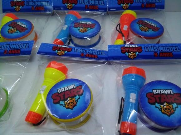 Kit Copo Retrátil + Lanterna Personalizado Brawl Stars
