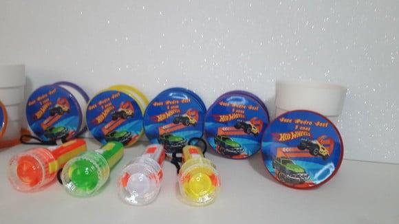 Kit Copo Retrátil + Lanterna Personalizado Hot Wheels