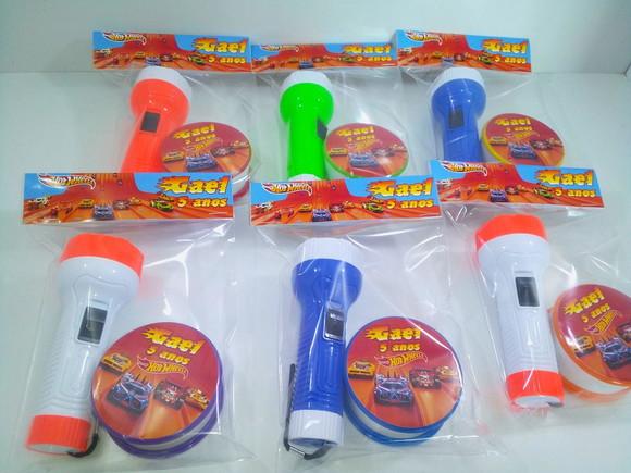Kit Copo Retrátil + Lanterna Personalizado Hot Wheels