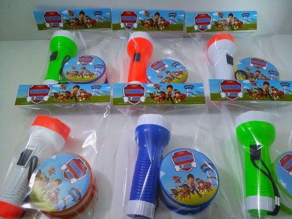 Kit Copo Retrátil + Lanterna Personalizado Patrulha Canina
