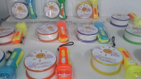 Kit Copo Retrátil + Lanterna Personalizado Raio de Sol