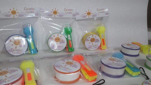Kit Copo Retrátil + Lanterna Personalizado Raio de Sol