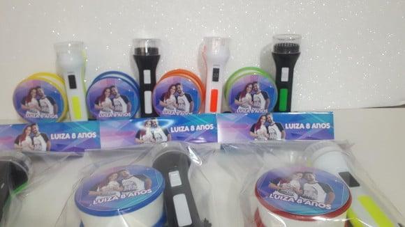 Kit Copo Retrátil + Lanterna Personalizado Youtubers