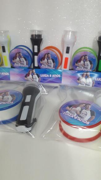 Kit Copo Retrátil + Lanterna Personalizado Youtubers