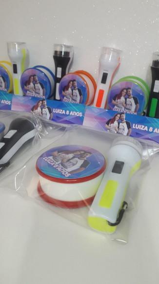 Kit Copo Retrátil + Lanterna Personalizado Youtubers