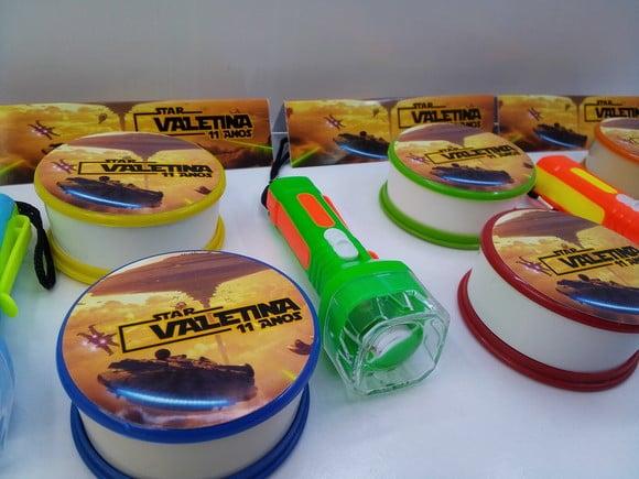 Kit Copo Retrátil + Lanterna Tema Star Wars