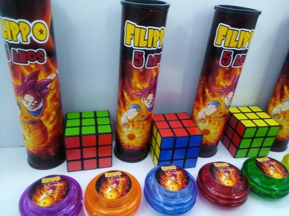 Kit Cubo Mágico + Pega Varetas + Ioiô Tema Dragon Ball