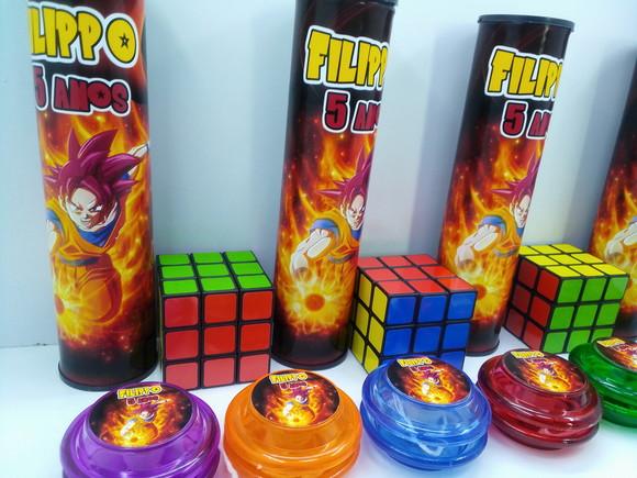 Kit Cubo Mágico + Pega Varetas + Ioiô Tema Dragon Ball