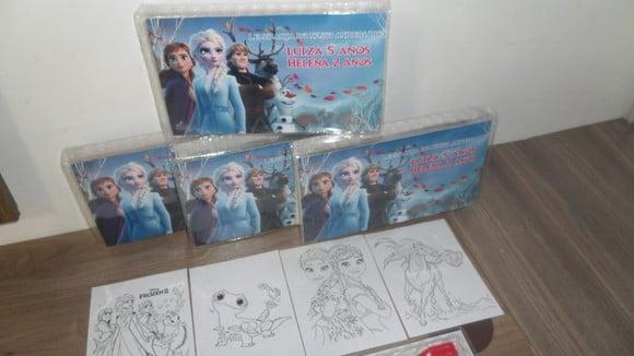 Kit de Pintura Estojo 46 Peças com Desenhos Tema Frozen 2