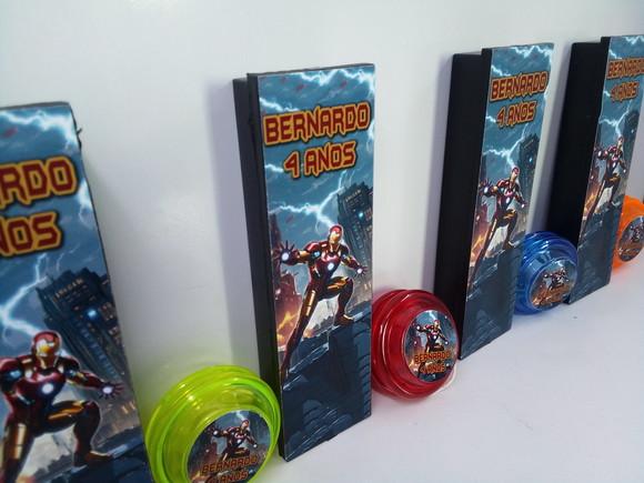 Kit Domino + Ioio Personalizado Homem de Ferro
