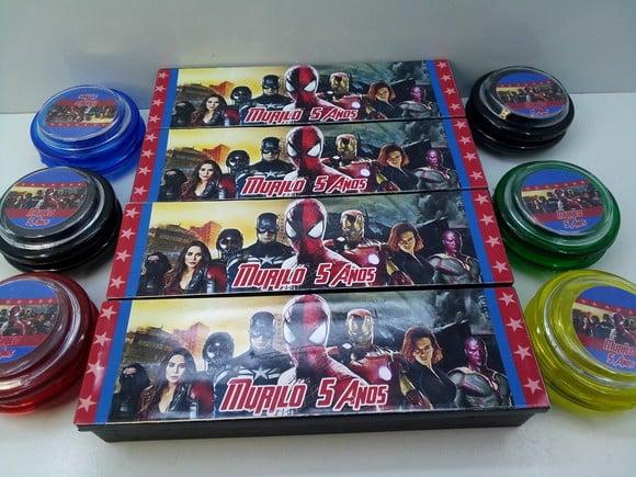 Kit Domino + Ioio Personalizado Tema Vingadores