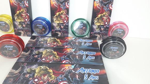 Kit Domino + Ioio Personalizado Tema Vingadores