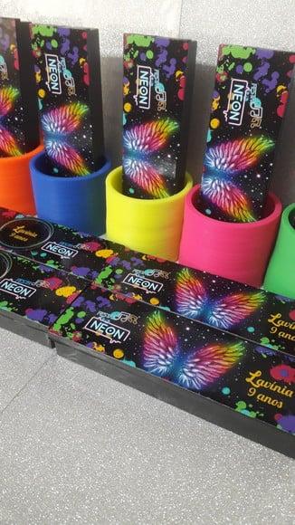 Kit Dominó + Mola Maluca Tema Neon