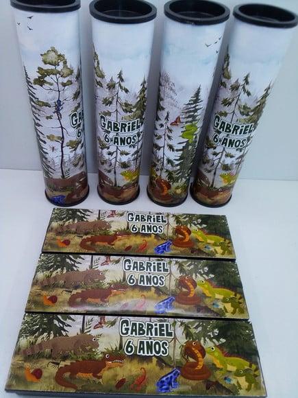 Kit Domino + Pega Vareta Tema Animais na Floresta