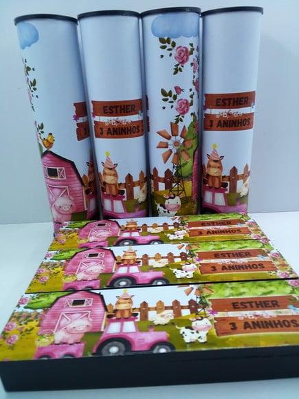 Kit Domino + Pega Vareta Tema Fazendinha