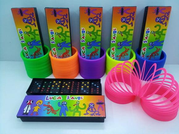 Kit Domino + Pega Vareta Tema Raimbow Friends