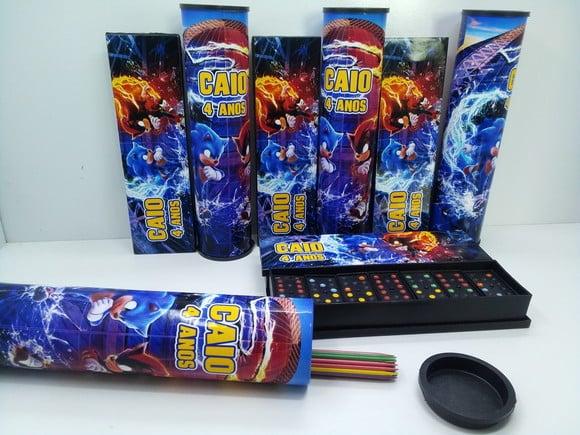Kit Domino + Pega Vareta Tema Sonic