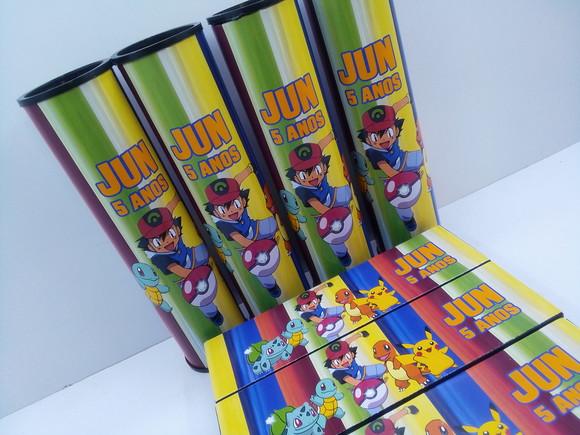 Kit Domino + Pega Vareta Tema Pokemon