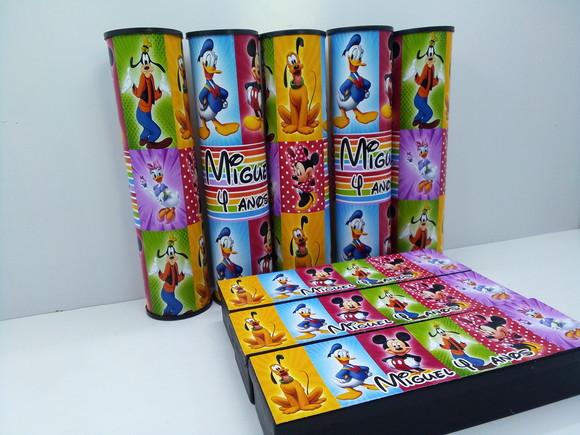 Kit Domino + Pega Vareta Tema Turma do Mickey