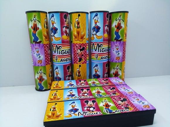 Kit Domino + Pega Vareta Tema Turma do Mickey