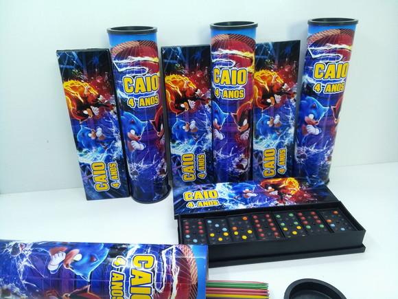 Kit Domino + Pega Vareta Tema Sonic