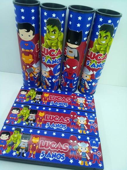 Kit Domino + Pega Vareta Tema Vingadores Baby
