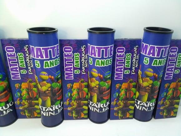 Kit Domino + Pega Vareta Tema Tartarugas Ninja