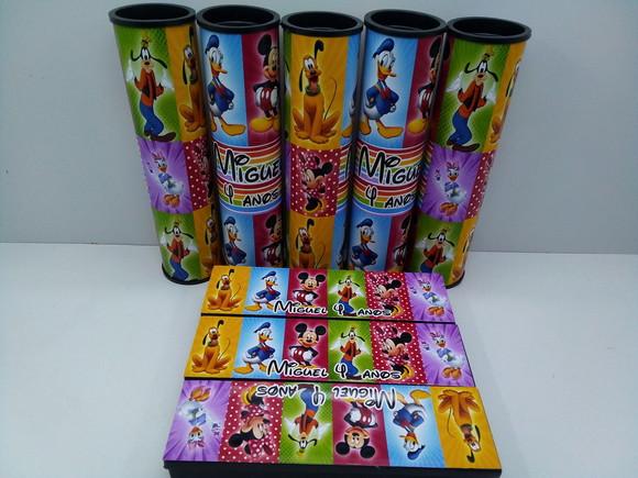 Kit Domino + Pega Vareta Tema Turma do Mickey