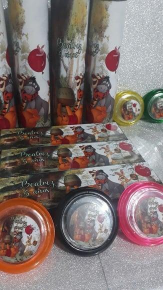 Kit Domino + Pega Varetas + Ioio Personalizado Pooh
