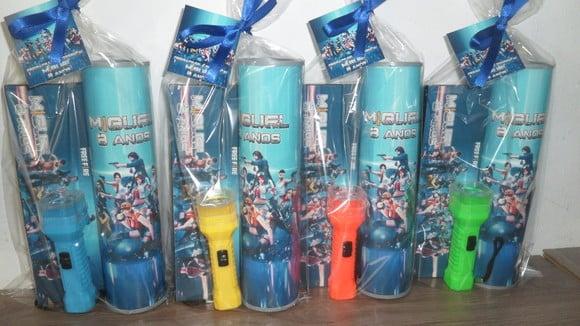 Kit Domino + Pega Varetas + Lanterna Personalizado Free Fire