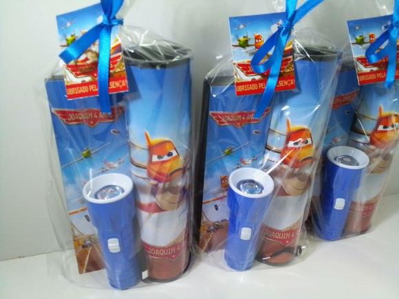 Kit Domino + Pega Varetas + Lanterna Personalizado Aviões