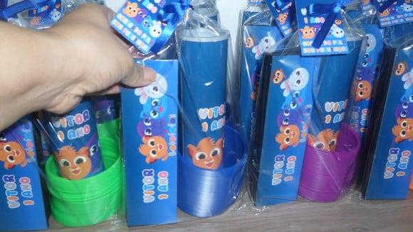 Kit Domino + Pega Varetas + Mola Maluca Tema Bolofofos