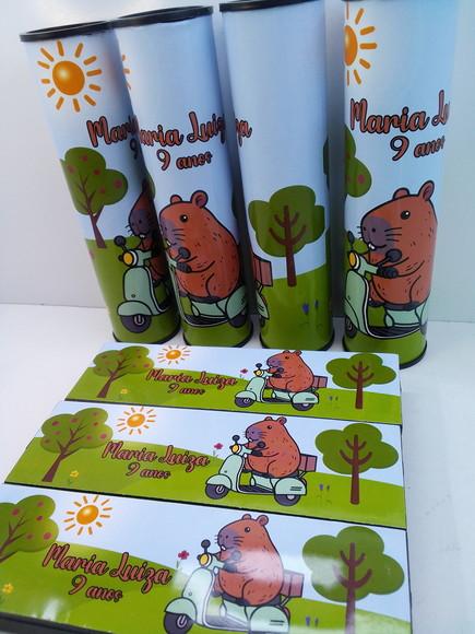 Kit Domino + Pega Varetas Tema Capivara