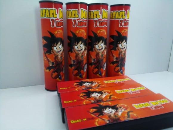 Kit Domino + Pega Varetas Tema Dragon Ball