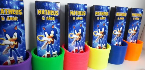 Kit Domino e Mola Maluca Tema Sonic