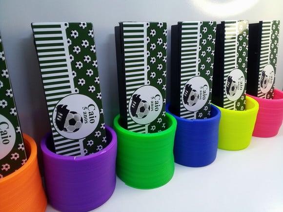Kit Domino e Mola Maluca Tema Futebol Menina