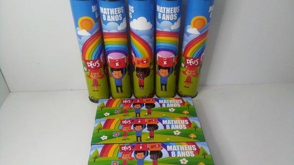 Kit Domino e Pega Vareta Personalizado 3 Palavrinhas