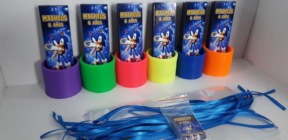 Kit Domino e Mola Maluca Tema Sonic