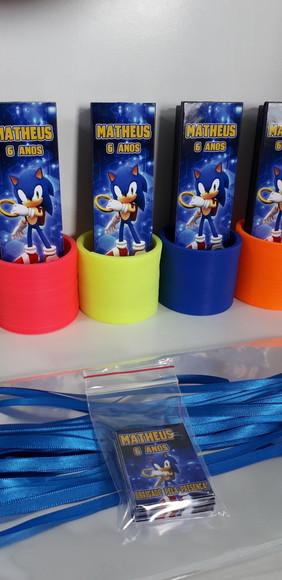 Kit Domino e Mola Maluca Tema Sonic