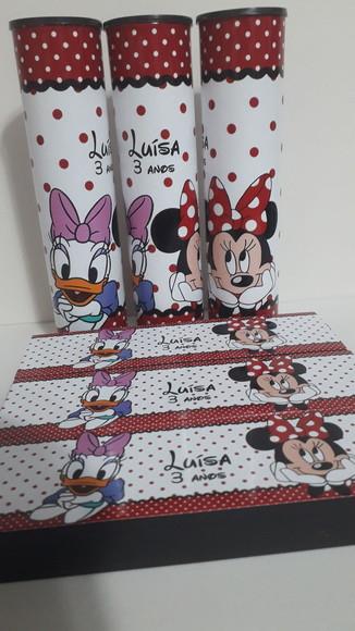 Kit Domino e Pega Vareta Personalizado Minnie e Margarida