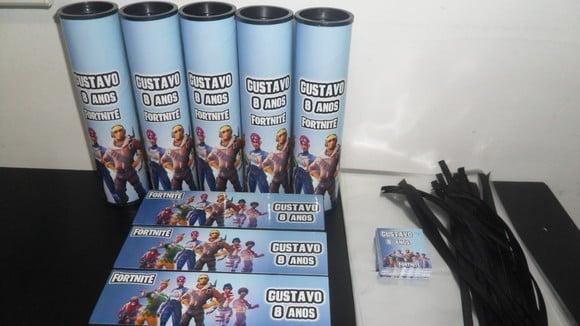 Kit Domino e Pega Vareta Personalizado Tema Fortnite